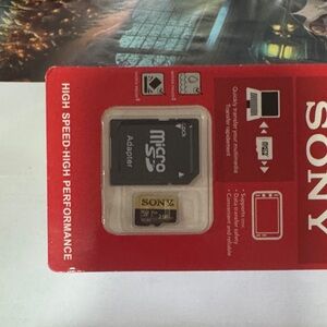 Sony Black and Gold Micro SD Card with Adapter